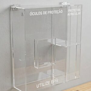 Caixa em acrilico para EPI