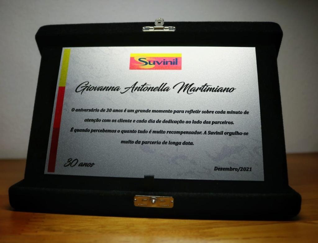 Placa de Homenagem 20
