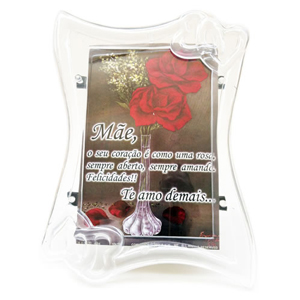 Placa Homenagem/Porta-Retrato Acrílico – Injetado MD 43