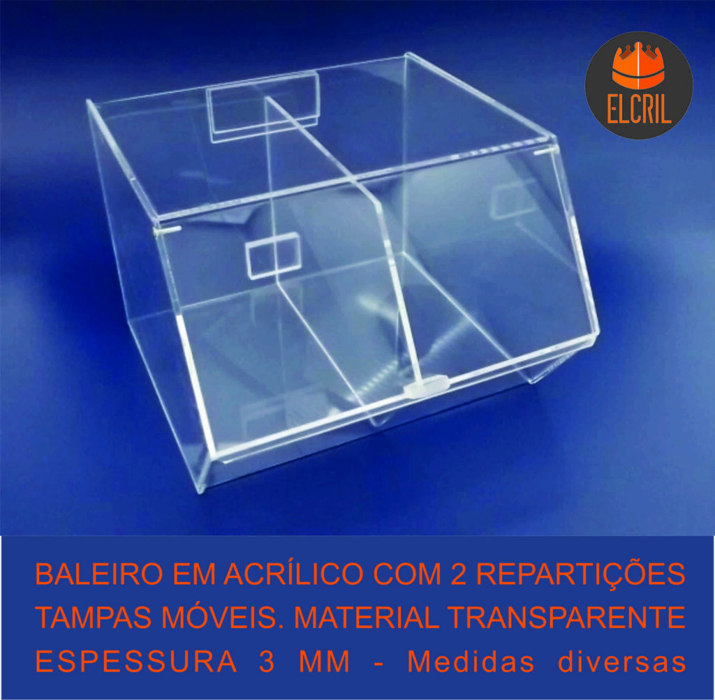 Baleiro Duplo em acrilico 03