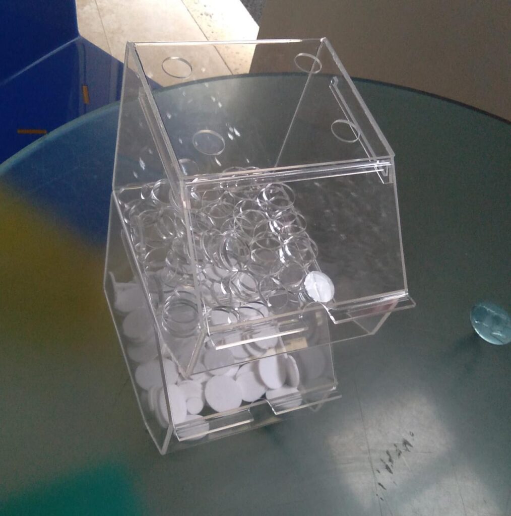 Baleiro Duplo em acrilico