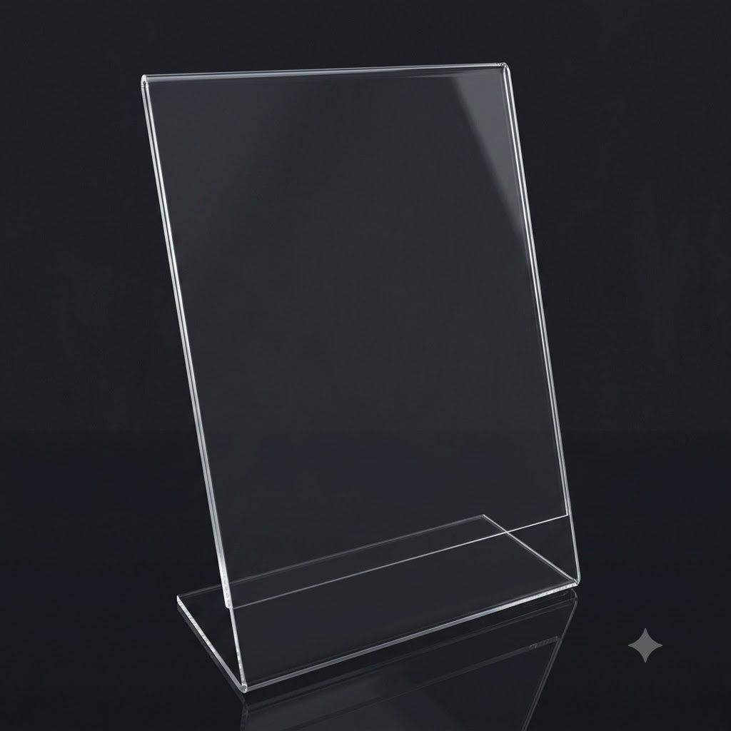 Display de mesa em Acrilico Modelo ”L”
