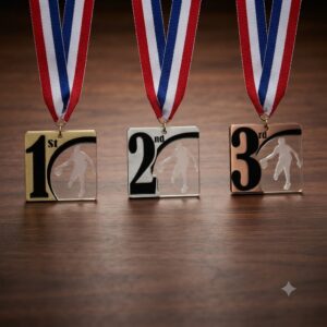 Medalha Em Acrílico MD09 - Recorte Quadrado