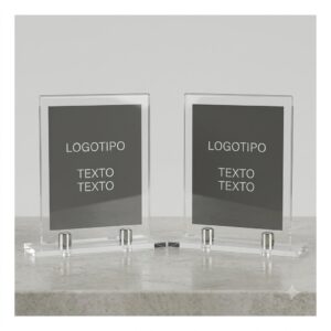 Troféu em Acrilico Modelo RETO com fixação através de Pinos Metálicos - TF11