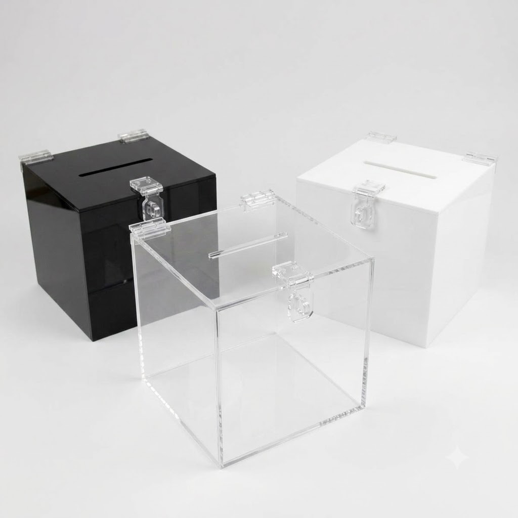 Urna De Balcão Quadrada – 25 CM – UN02