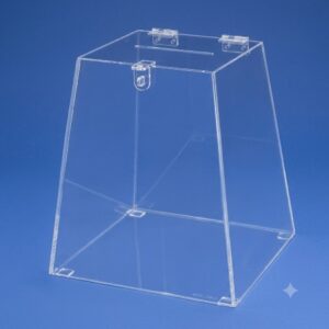 Urna Em Acrílico Modelo Trapézio Com 25 Cm de Altura - UN05